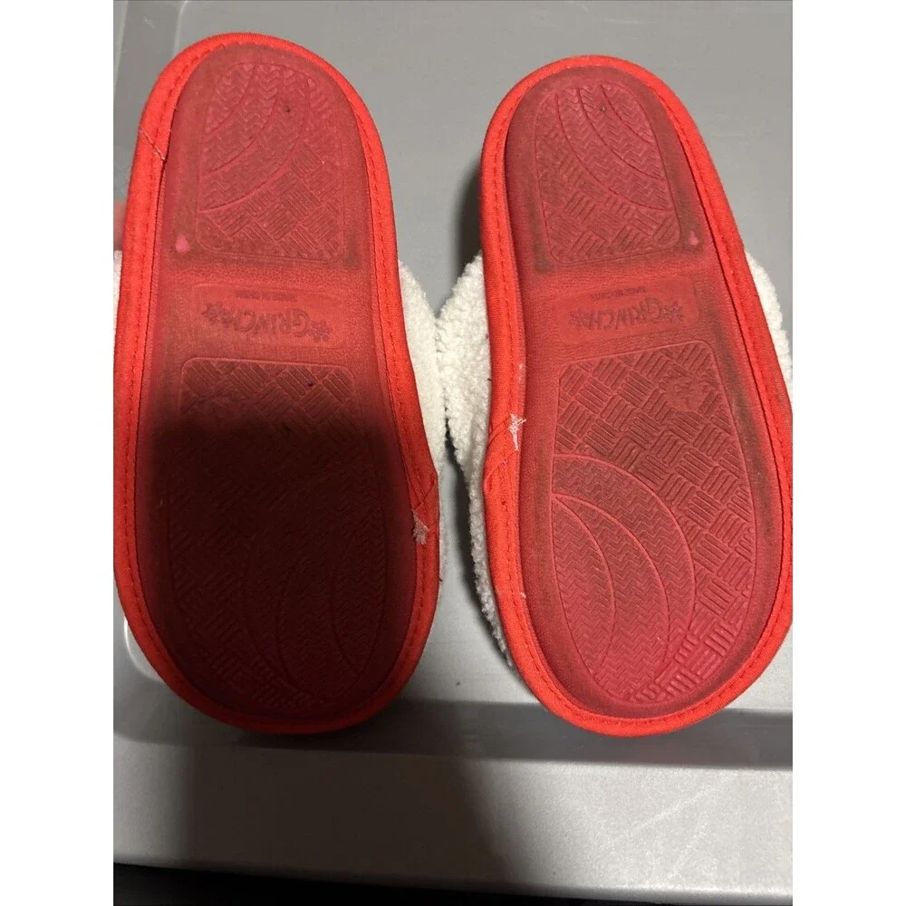 Dr. Seuss Grinch Christmas Scuff Slippers Kids Boys Or  Girls Size 2-3